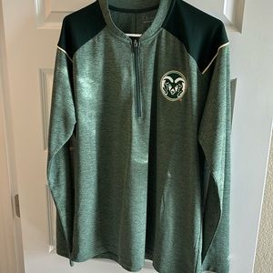 Lightweight Colorado State Rams 1/4 zip sweatshirt. Size Large